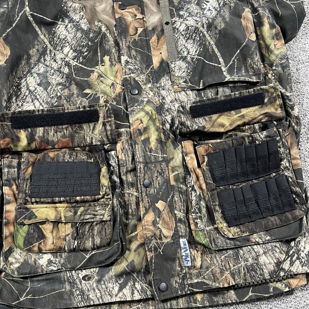 Browning Jacket Mens L Green Mossy Oak Camo Lined Pre Vent Hunting XPO X Change - Picture 13 of 15
